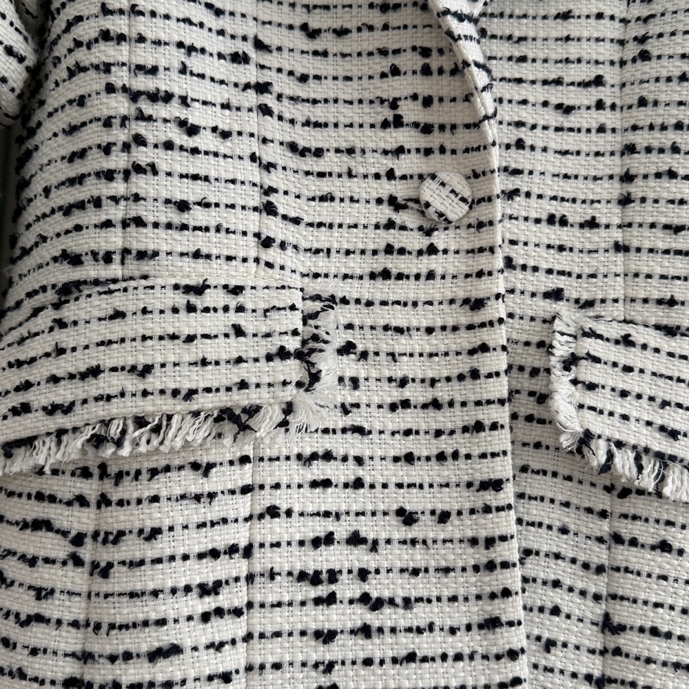 Cinq a sept Elegant Black and White Women's Jacket like new - Picture 3 of 6